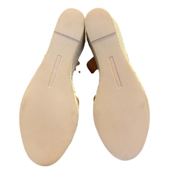 BANANA REPUBLIC Leather Buckle Espadrille Wedge Sandal Cognac Sz 12 NIB $138 - Picture 5 of 5